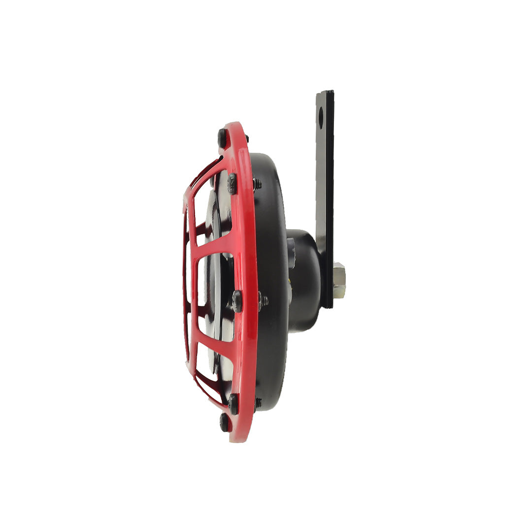 Hella Super Tone 12V Disc Horn With Red Protective Grill (Set Of 2) - 003 399 821 Horn Red