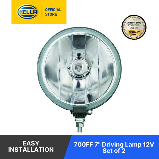 Hella 700Ff 7" Driving Lamp 12V (Set Of 2) - 010 032 801 Auxiliary Light Clear Lens
