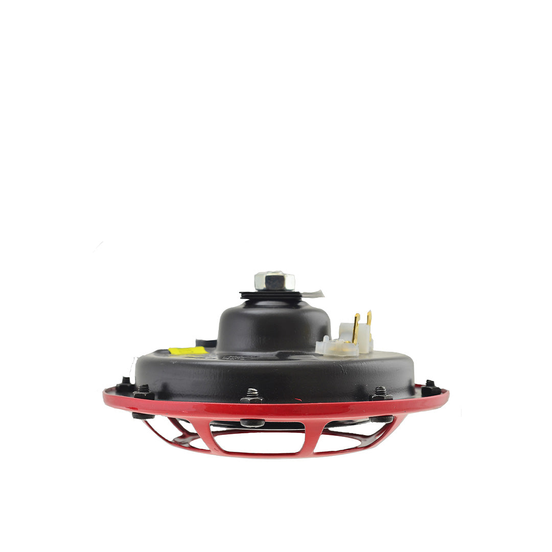 Hella Super Tone 12V Disc Horn With Red Protective Grill (Set Of 2) - 003 399 821 Horn Red