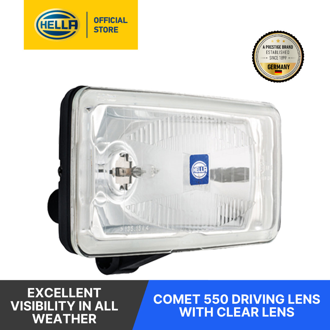 Hella Comet 550 Driving Lens With Clear Lens (1 Pc)- 005 700 473 Auxiliary Light Clear Lens