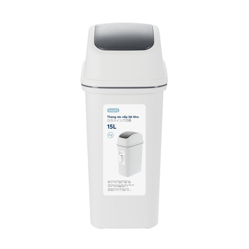 inochi Hiro flip lid waste bin 15L