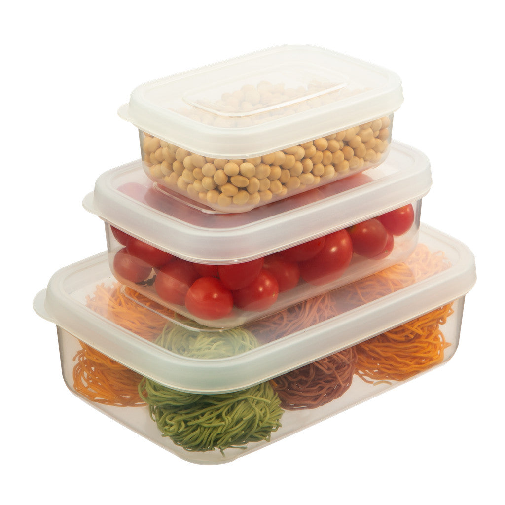 inochi Set 3 Hokkaido Rectangle Food Storage Container (750-1500-2500 ml)