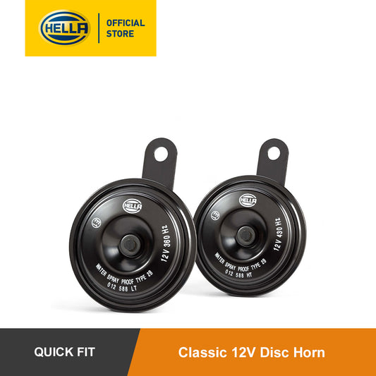 Hella Classic 12V Disc Horn (Set of 2) - 012 588 151