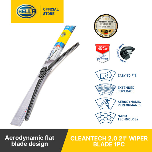 Hella Cleantech 2.0 Wiper Blade (1 Pc) - 14”-26” Wiper Black