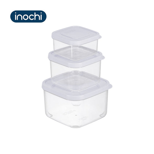 Set 3 Hokkaido Square Food Storage Container (500-1000-2000 ml)