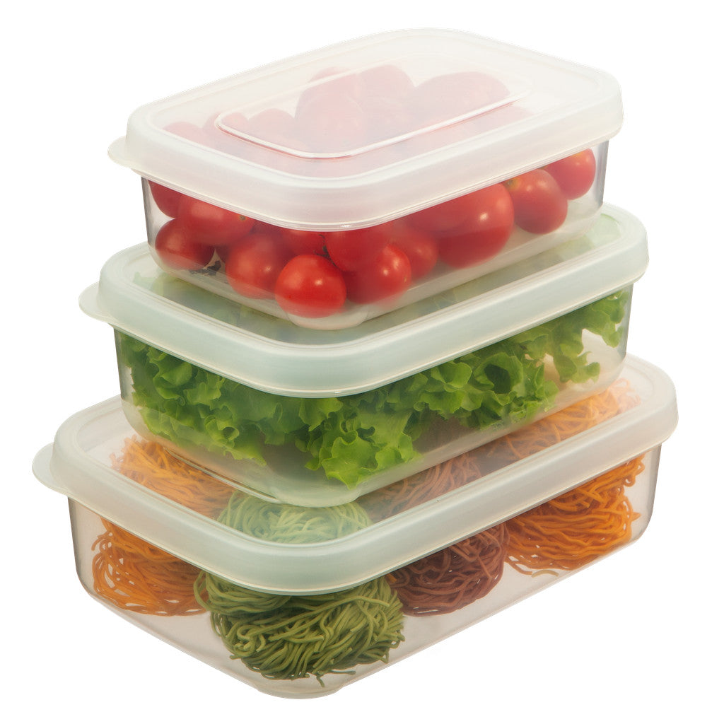 inochi Set 3 Hokkaido Rectangle Food Storage Container (500-1000-2000 ml)