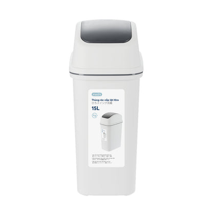inochi Hiro flip lid waste bin 15L