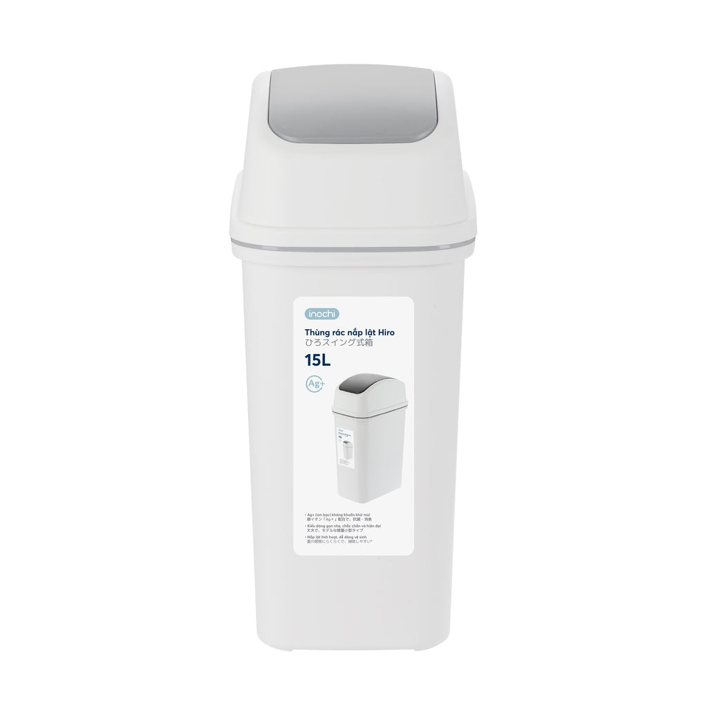 inochi Hiro flip lid waste bin 15L